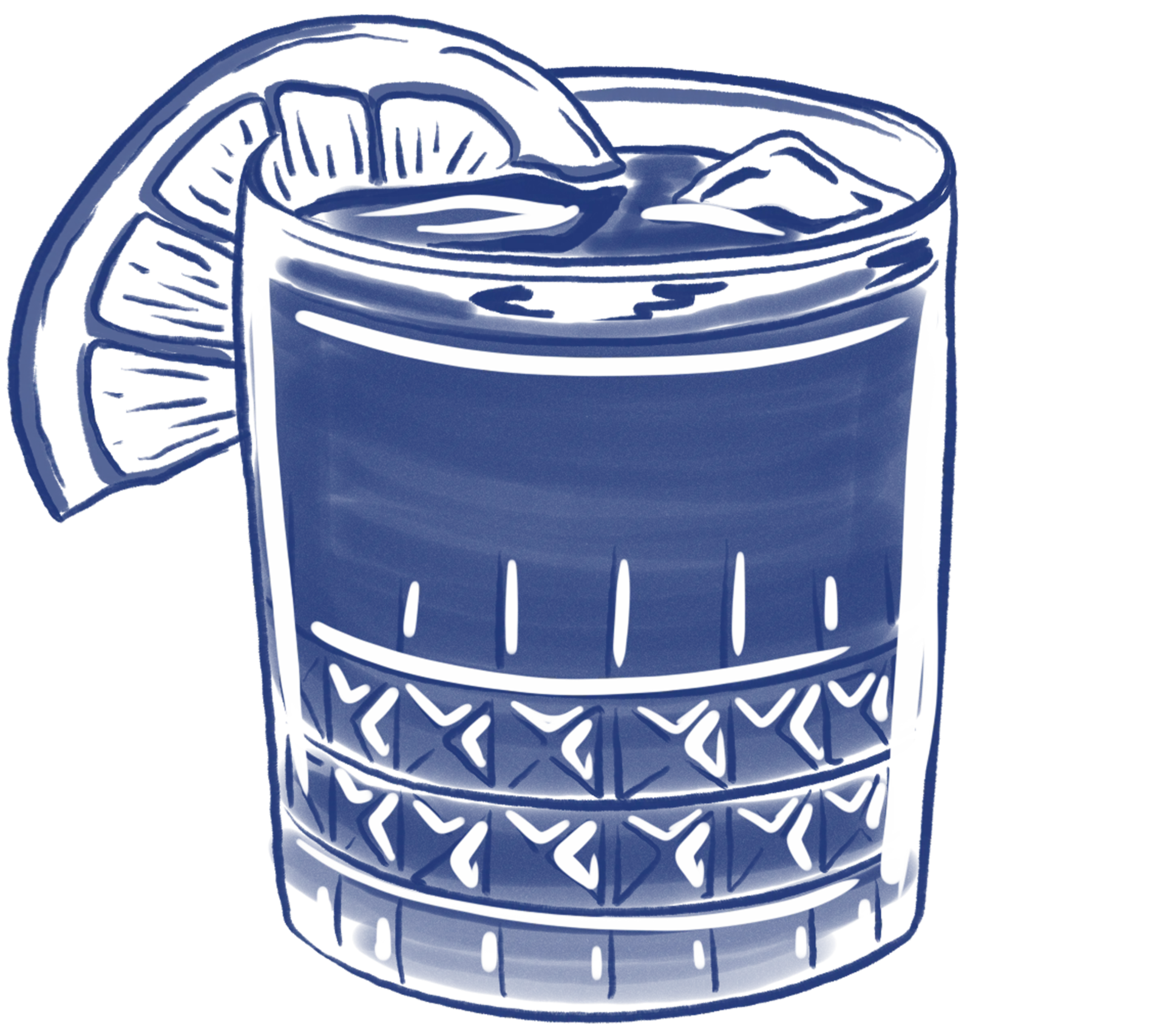 Illustration of a paper cup with a lid and straw, featuring a decorative pattern.